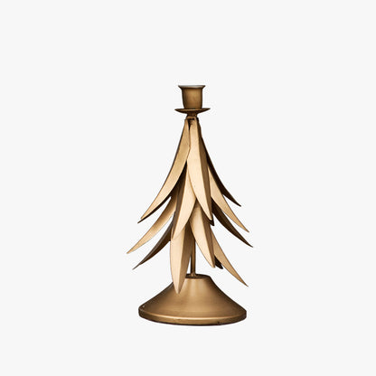 Handmade Metal Wrought Iron Gold Single Head Candle Holder