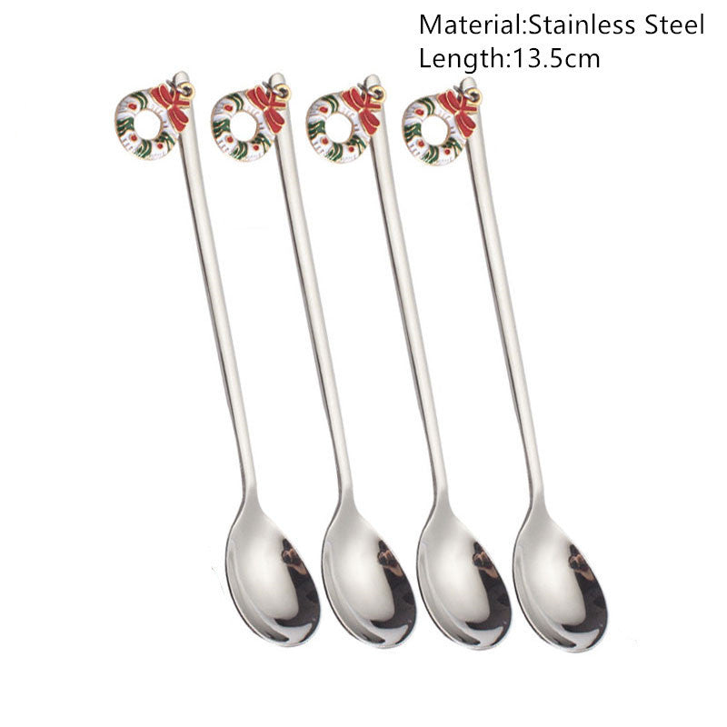 Merry Christmas Spoons Xmas Party Tableware