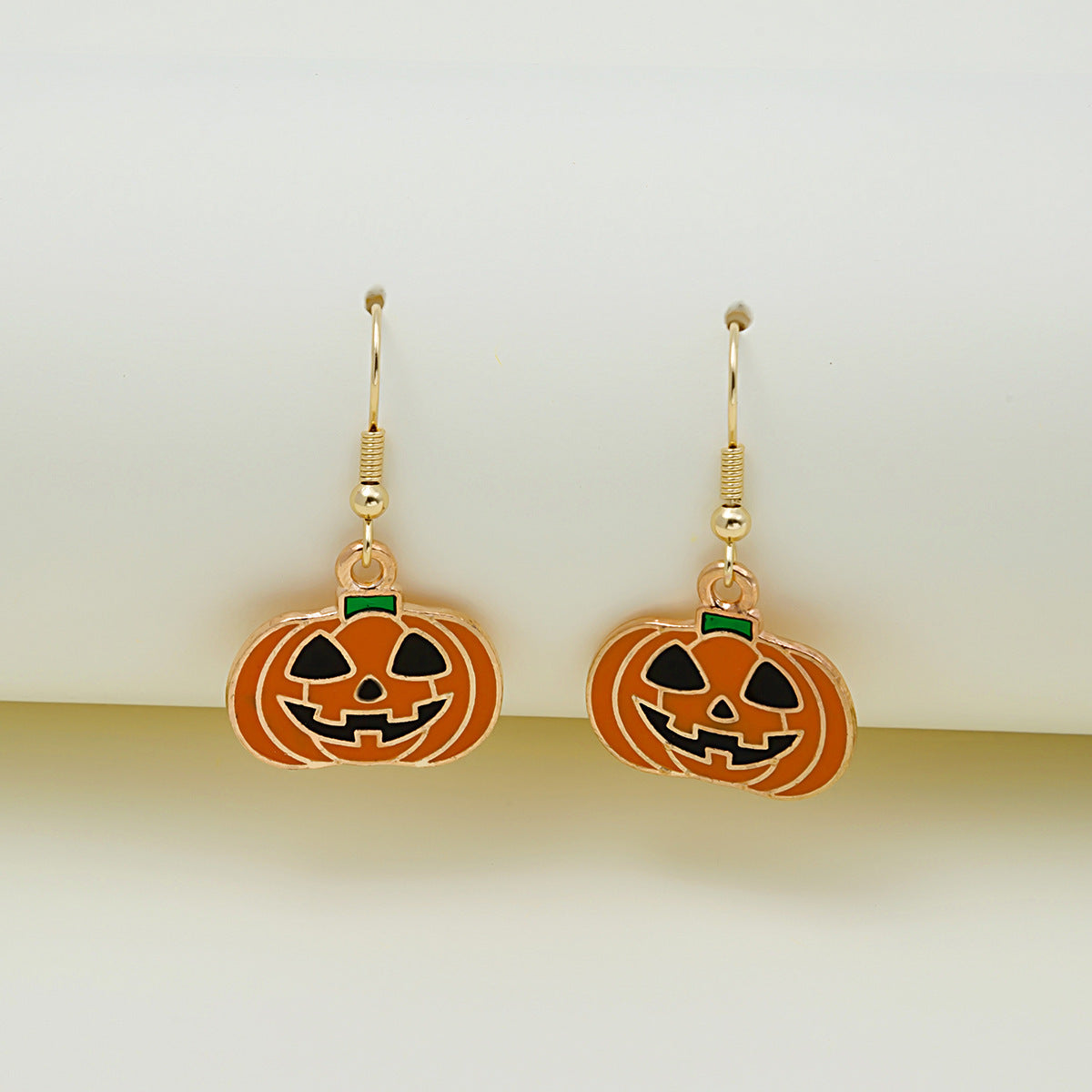 Halloween Cute Pumpkin Spooky Oil Drip Alloy Earrings