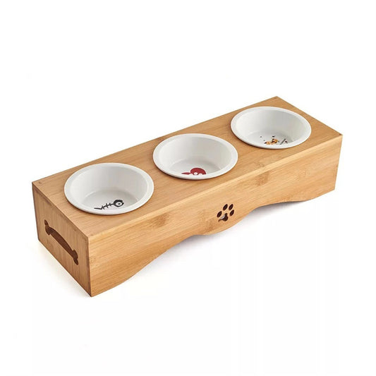 Natural Bamboo Wood Pet Food Utensils