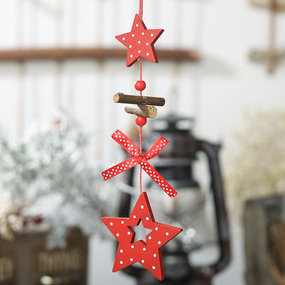 Christmas Tree Creative Polka Dot Wooden Pendant