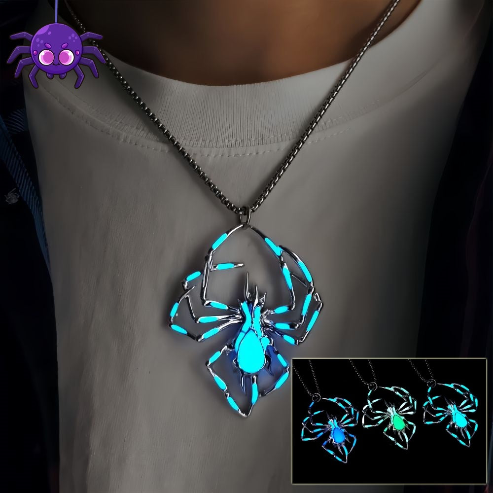 Halloween Creative Stereo Luminous Spider Necklace