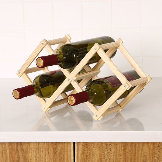 Wooden Wine Folding Rack