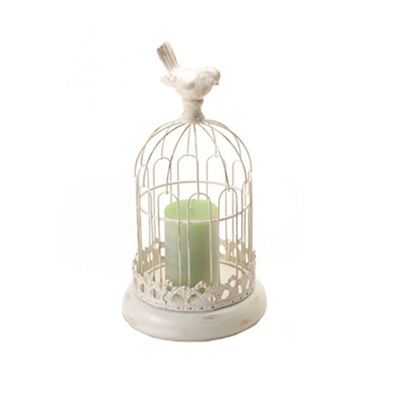 Simple Retro Candle Holder Wrought Iron Ornament