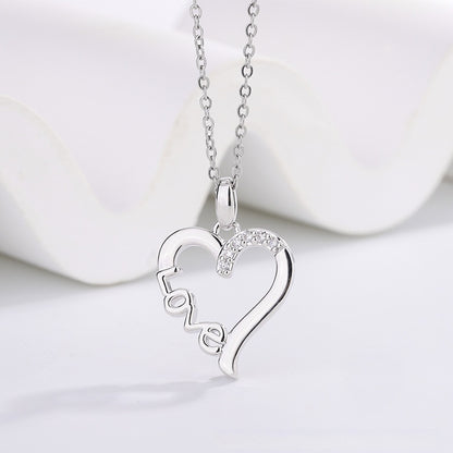 Titanium Steel LOVE Pendant Necklace