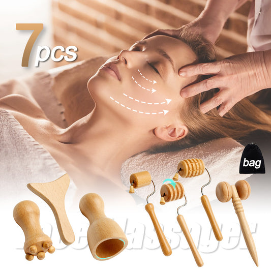 Wooden Face Massager Scraping Stick Wooden Scraping