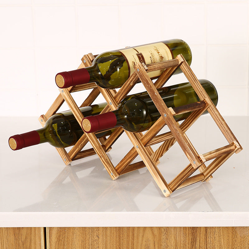 Wooden Wine Folding Rack