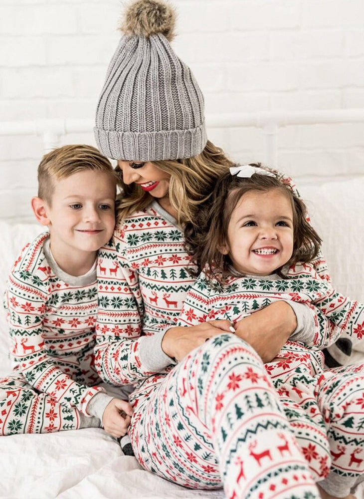 Christmas Family Matching Father Mother Kids Baby Look alike Clothes Set