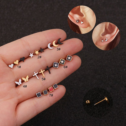 Stainless Steel Ear Bone Simple Earrings