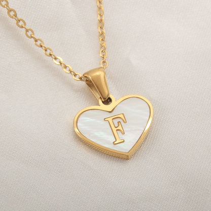 26 Letter Heart-shaped Necklace