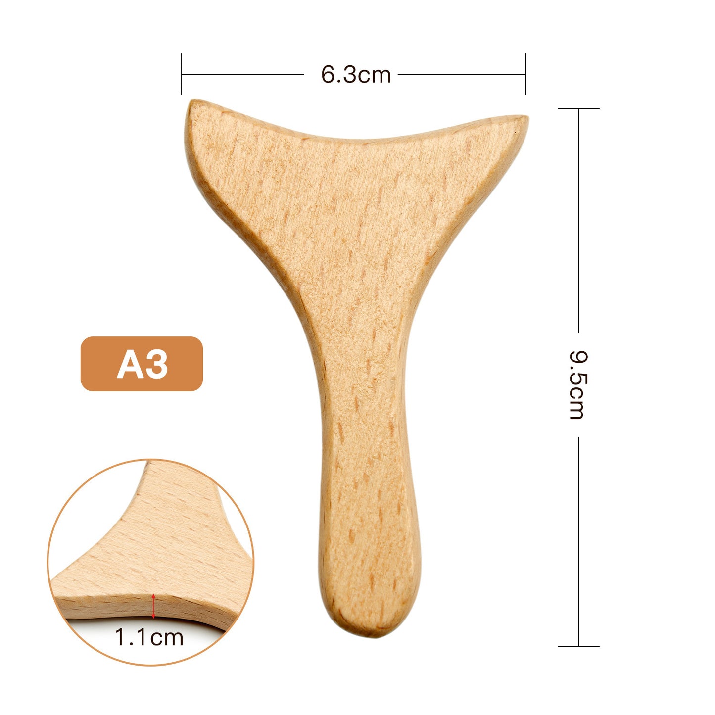 Wooden Face Massager Scraping Stick Wooden Scraping