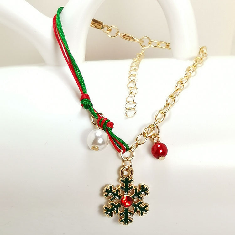 Christmas Snowman Santa Claus Tree Snowflake Elk Bracelet