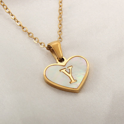 26 Letter Heart-shaped Necklace