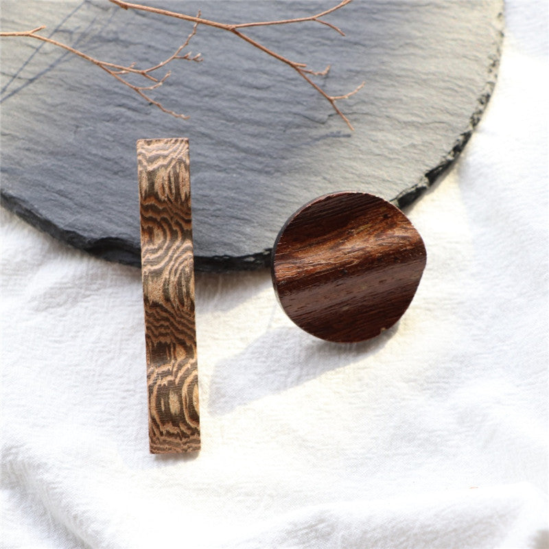 Wooden Wavy Retro All-match Earrings