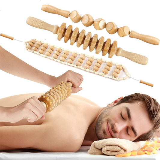 Wooden Anti-Cellulite Massage Hand Roller