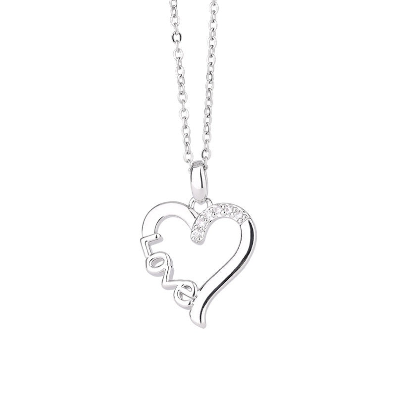 Titanium Steel LOVE Pendant Necklace