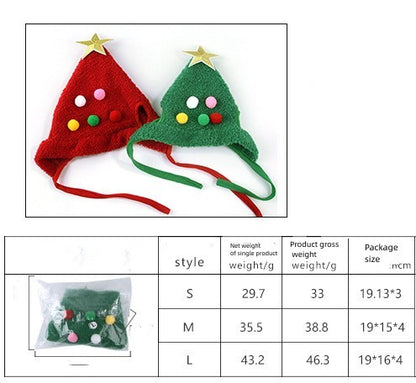 Pet Christmas Tree Shape Hat