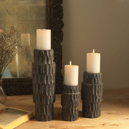 Decorative Wood Centerpiece Candle Holder