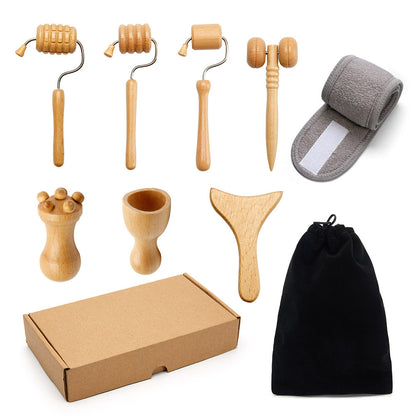 Wooden Face Massager Scraping Stick Wooden Scraping