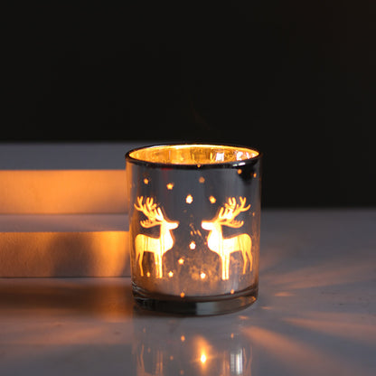 Personalized Christmas Decoration Glass Empty Cup Candle Holder