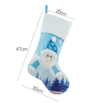 Glowing Large Christmas Socks Gift Candy Bag With Lights