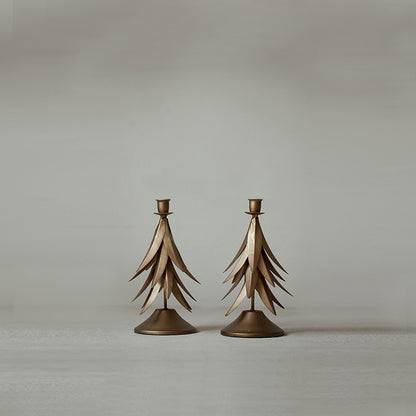 Handmade Metal Wrought Iron Gold Single Head Candle Holder