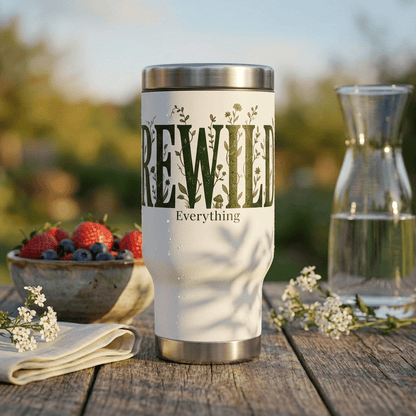Rewild Everything Travel Mug — 14oz Stainless Steel Insulated Handle Mug
