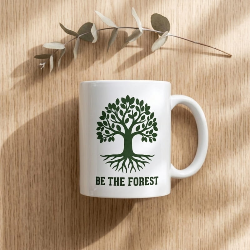 Ceramic Mug — Be The Forest Botanical Coffee Tea Cup (11oz/15oz)