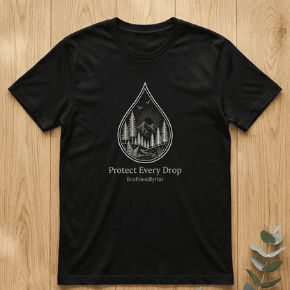Protect Every Drop T-Shirt — Water Conservation Nature Tee