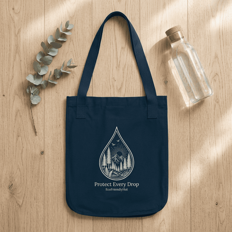 Tote Bag — "Protect Every Drop" Eco Canvas Tote for Nature Lovers