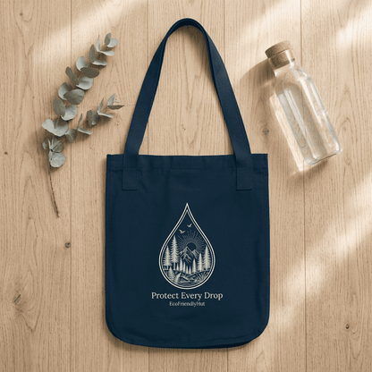 Tote Bag — "Protect Every Drop" Eco Canvas Tote for Nature Lovers