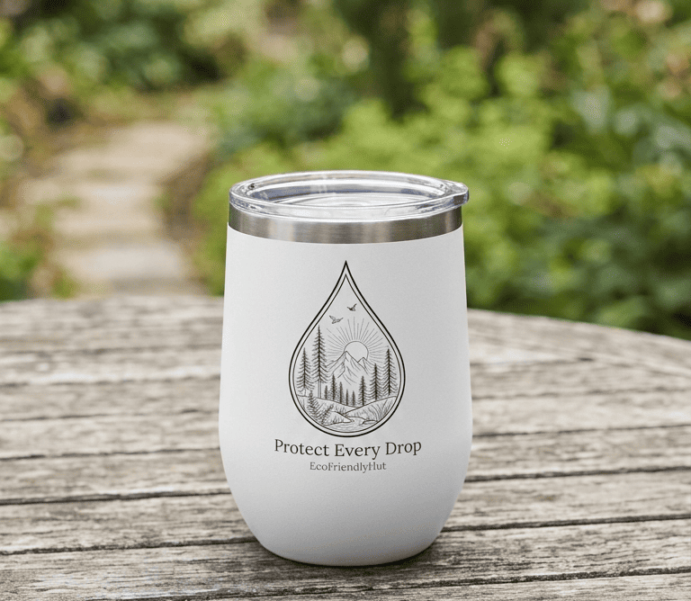 Protect Every Drop 12oz Wine Tumbler — Eco-Friendly Stainless Insulated Cup