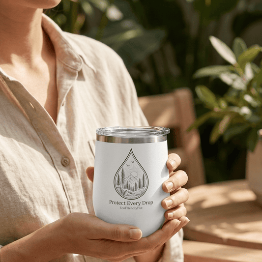 Protect Every Drop 12oz Wine Tumbler — Eco-Friendly Stainless Insulated Cup