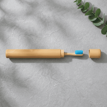 Soft-bristle Bamboo Fibre Wooden Handle Toothbrush Bamboo Tube Charcoal Set
