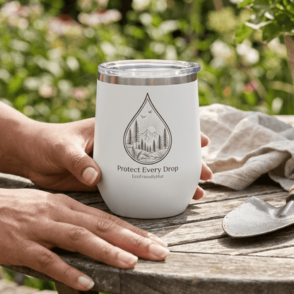 Protect Every Drop 12oz Wine Tumbler — Eco-Friendly Stainless Insulated Cup