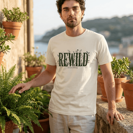 Rewild Everything T-Shirt — Botanical Nature Conservation Tee