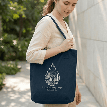 Tote Bag — "Protect Every Drop" Eco Canvas Tote for Nature Lovers